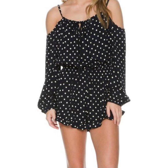 Swell Tops - NEW Swell polka dot sunny shoulder ruffled romper